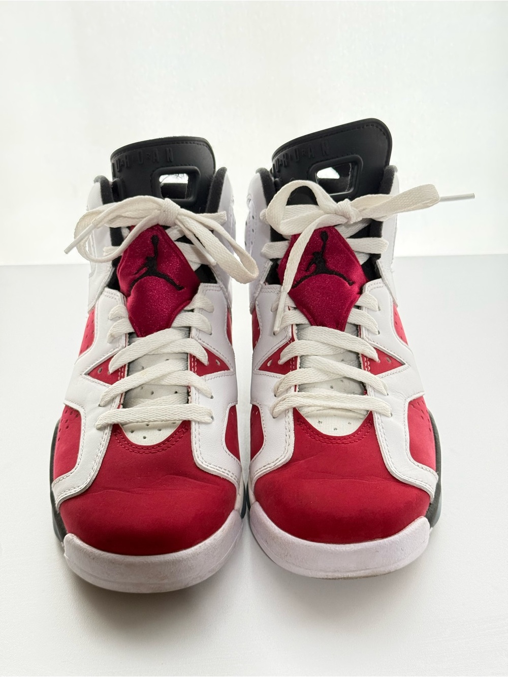Air Jordan 6 Retro Carmine 2021 GS White Red Black Sneakers Kids 5Y Women’s 6.5